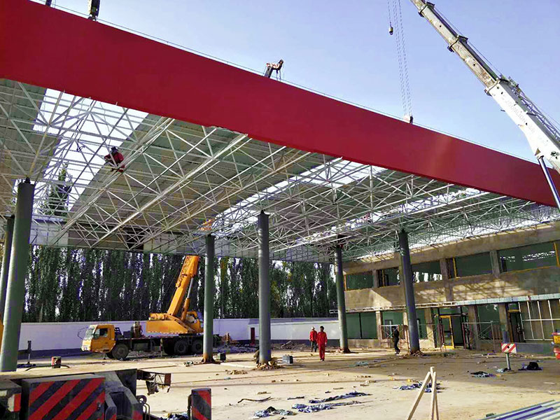 Gas station grid canopy