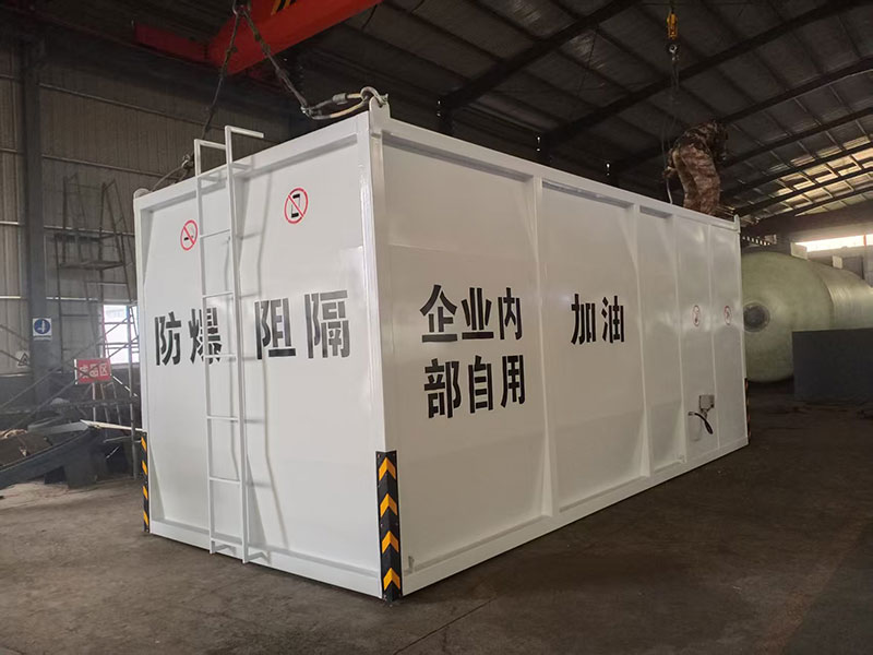 Explosion-proof barrier skid-mounted refueling device