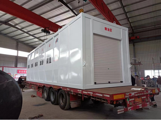 Explosion-proof barrier skid-mounted refueling device