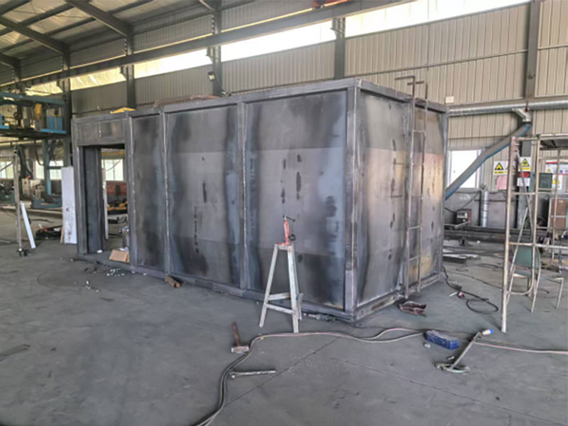 Explosion-proof barrier skid-mounted refueling device